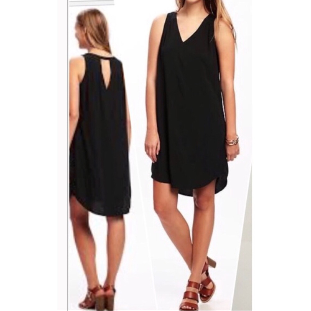 Old Navy Black Sleeveless Shift Dress XS Petite NEW